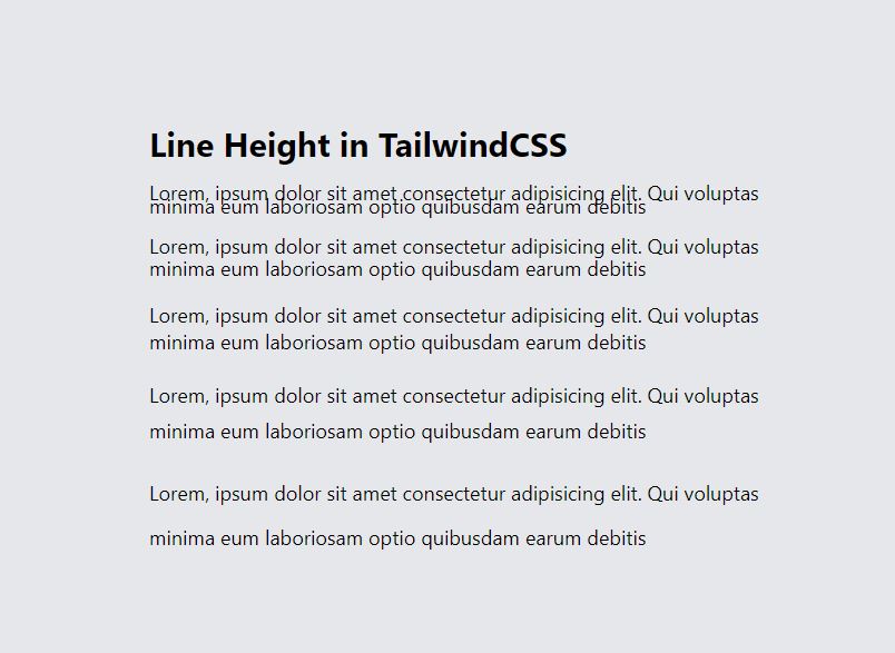 line height in tailwindcss